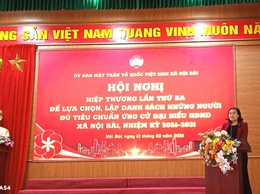 Hội nghị hiệp thương lần thứ ba chốt danh sách 46 ứng cử viên Hội đồng nhân dân xã Nội Bài, nhiệm kỳ 2026 - 2031