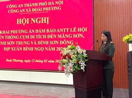 Công an xã Đoài Phương: Bảo vệ an toàn Lễ hội Đền Măng Sơn Xuân Bính Ngọ 