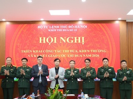 Khối thi đua số 12 Bộ Tư lệnh Thủ đô Hà Nội ký giao ước thi đua