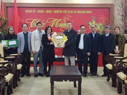 Các tổ chức tôn giáo thăm, chúc Tết xã Quang Minh