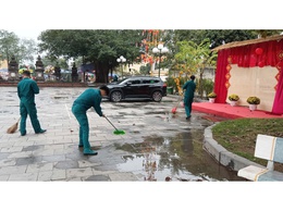 Ban CHQS xã Tam Hưng ra quân tổng dọn vệ sinh đầu Xuân – sẵn sàng phục vụ Lễ hội Chùa Bối Khê 2026