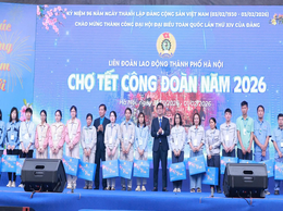 “Chợ Tết Công đoàn” - ấm áp nghĩa tình, lan tỏa niềm vui đến công nhân Thủ đô