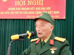 Gần 200 hội viên Hội CCB xã Hồng Vân được nghe thông báo nhanh kết quả Đại hội đại biểu toàn quốc lần thứ XIV của Đảng 