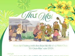 Thư mời tham dự Chương trình đón đoàn bộ đội về xã Minh Châu Chương trình “Tết Quân Dân” năm 2026