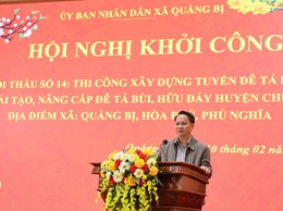 Quảng Bị khởi công gói thầu số 14 - Dự án Đê Tả Bùi - vì một cuộc sống an toàn của người dân 