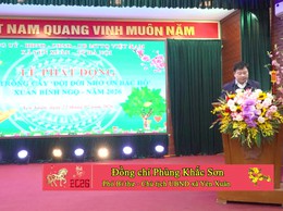 Đồng chí Phùng Khắc Sơn Phó Bí thư - Chủ tịch UBND xã Yên Xuân Thay mặt Đảng ủy - HĐND - UBND - UB MTTQ Việt Nam xã Yên Xuân đã Phát động, hưởng ứng phong trào