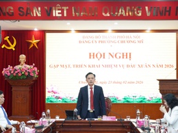 Đảng uỷ phường Chương Mỹ gặp mặt đầu xuân, triển khai nhiệm vụ trọng tâm sau kỳ nghỉ Tết Nguyên đán 2026