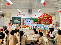 Vui sáng tạo cùng hình phẳng qua tiết học stem - Toán của lớp 2A2