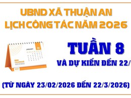 Lịch công tác tuần 08 - dự kiến đến 22/3 của UBND xã