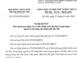 NGHỊ QUYẾT
Ban hành quy định về cơ chể, chính sách thu hút, trọng dụng người có tài năng của thành phố Hà Nội