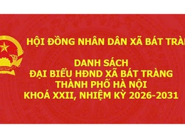 Danh sách chính thức những người ứng cử Đại biểu HĐND xã Bát Tràng khoá XXII, Nhiệm kỳ 2026- 2031.