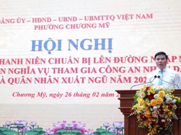 Chương Mỹ gặp mặt, động viên thanh niên lên đường nhập ngũ và quân nhân xuất ngũ năm 2026