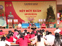 Trường Tiểu học Thạch Hòa tổ chức chương trình “Nét bút xuân” Xuân Bính Ngọ 2026