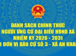 Danh sách người ứng cử Đại biểu Hội đồng Nhân dân xã An Khánh nhiệm kỳ 2026 - 2031 tại Đơn vị bầu cử số 3