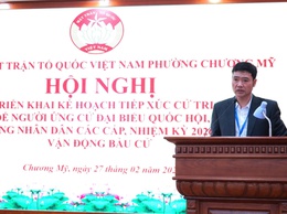 Phường Chương Mỹ tổ chức Hội nghị triển khai kế hoạch tiếp xúc cử tri để người ứng cử đại biểu Quốc hội khóa XVI và đại biểu Hội đồng nhân dân các cấp, nhiệm kỳ 2026–2031 vận động bầu cử