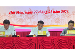 HÁT MÔN: HỘI NGHỊ GIAO BAN THƯỜNG TRỰC ĐẢNG ỦY VỚI BÍ THƯ CHI, ĐẢNG BỘ TRỰC THUỘC TRÊN ĐỊA BÀN