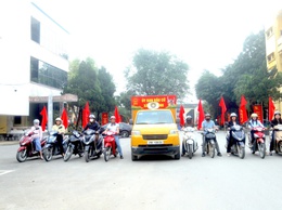 Xã Vân Đình ra quân tuyên truyền lưu động về bầu cử