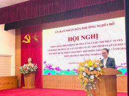 Phường Nghĩa Đô triển khai, phát động hưởng ứng Cuộc thi trực tuyến “Tìm hiểu pháp luật và Văn hóa tuân thủ pháp luật về bầu cử đại biểu Quốc hội và đại biểu Hội đồng nhân dân các cấp” năm 2026 trên địa bàn phường.