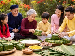 Tam Hưng tổ chức Hội thi gói bánh chưng, tặng quà 