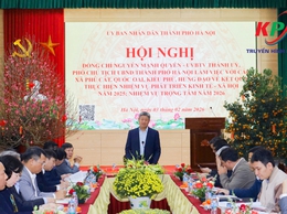 Đồng chí Nguyễn Mạnh Quyền- Phó chủ tịch UBND Thành phố làm việc với 4 xã, huyện Quốc Oai cũ