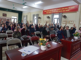 Hội nghị lấy ý kiến nhận xét và tín nhiệm của cử tri nơi cư trú đối với những người ứng cử đại biểu HĐND các cấp nhiệm kỳ 2026 - 2031 ở TDP Thành Trung