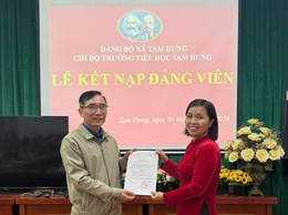Tạo động lực mới từ công tác phát triển Đảng tại Trường Tiểu học Tam Hưng