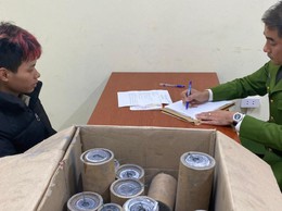 Công an phường Lĩnh Nam phát hiện, thu giữ 16 khối pháo nổ trái phép