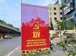 Phường Bạch Mai: Rực rỡ cờ hoa chào mừng Đại hội đại biểu toàn quốc lần thứ XIV của Đảng