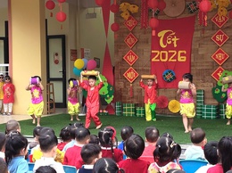 Rộn ràng sắc xuân Hội chợ quê Trường Mầm non Sơn Đông

