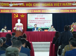 Hội nghị lấy ý kiến tín nhiệm cử tri đối với người ứng cử đại biểu HĐND các cấp tại TDP Chính Trung