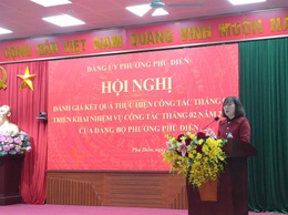 Hội nghị đánh giá kết quả thực hiện công tác tháng 01, triển khai nhiệm vụ công tác tháng 02 năm 2026 của Đảng bộ phường Phú Diễn