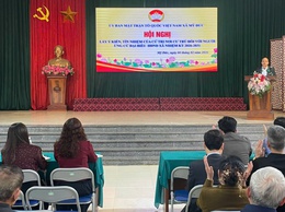 UBMTTQ xã Mỹ Đức tổ chức Hội nghị lấy ý kiến cử tri nơi cư trú đối với người ứng cử đại biểu HĐND xã