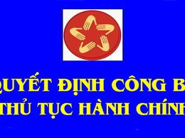 Công bố các quyết định về thủ tục hành chính