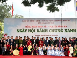 Rộn ràng Ngày hội “Bánh chưng xanh – Mừng Xuân đoàn kết – Vui Tết Hồng Hà”