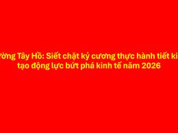 Phường Tây Hồ: Siết chặt kỷ cương thực hành tiết kiệm, tạo động lực bứt phá kinh tế năm 2026