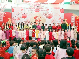 Rộn ràng hội chợ mùa xuân 2026 tại trường Mầm non Chu Văn An