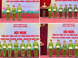 Đảng ủy Công an phường Cầu Giấy tổ chức Hội nghị tổng kết công tác xây dựng Đảng năm 2025, triển khai nhiệm vụ năm 2026