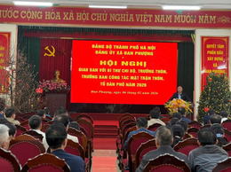 Hội nghị giao ban với bí thư chi bộ, trưởng thôn, trưởng ban công tác mặt trận thôn, tổ dân phố năm 2026