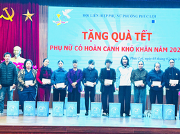 Hội phụ nữ phường Phúc Lợi lan tỏa yêu thương, chăm lo an sinh xã hội nhân dịp Tết Bính Ngọ 2026