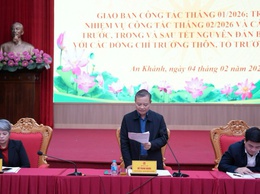 Xã An Khánh giao ban với các Trưởng thôn, Tổ trưởng tổ dân phố trên địa bàn