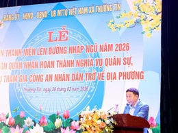 Thanh niên xã Thường Tín sẵn sàng lên đường nhập ngũ năm 2026