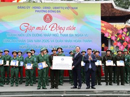 Tuổi trẻ phường Đống Đa hăng hái lên đường làm nhiệm vụ bảo vệ Tổ quốc