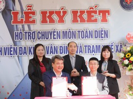 BVĐK Vân Đình ký kết hỗ trợ chuyên môn cho Trạm y tế xã Vân Đình: Từng bước nâng tầm y tế cơ sở