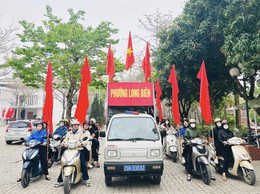 Đoàn TNCS Hồ Chí Minh phường Long Biên tổ chức tuyên truyền lưu động về công tác bầu cử đại biểu Quốc hội và đại biểu HĐND các cấp nhiệm kỳ 2026–2031