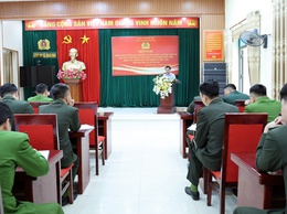 Công an xã Xuân Mai triển khai công tác đảm bảo ANTT phục vụ bầu cử.