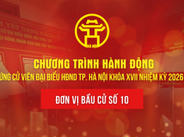 Chương trình hành động của ứng cử viên đại biểu HĐND TP. Hà Nội khóa XVII - Đơn vị bầu cử số 10