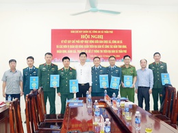 Hội nghị ký kết quy chế phối hợp hoạt động giữa Ban Chỉ huy Quân sự xã, Công an xã và các đơn vị quân đội đóng quân trên địa bàn