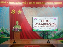 Thành lập Ban đại diện Hội đồng quản trị Ngân hàng Chính sách xã hội xã Suối Hai