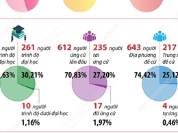 Thống kê cơ cấu 864 người ứng cử Đại biểu Quốc hội khóa XVI
