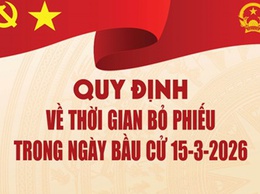 Quy định về thời gian bỏ phiếu trong ngày bầu cử 15/3/2026